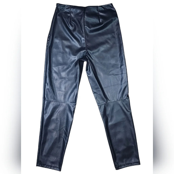 Fabletics Vegan Leather Ankle Leggings NWT - Picture 2 of 10